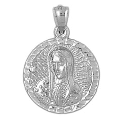 Sterling Silver Our Lady Guadalupe Pendant