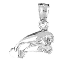 Sterling Silver Manatee Pendant
