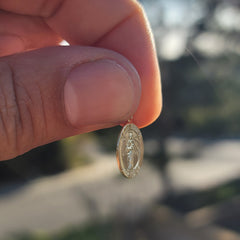 Sterling Silver St. Jude Pendant (Rhodium or Yellow Gold-plated)