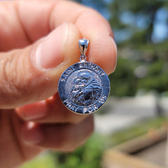 Anhänger des Heiligen Antonius aus Sterlingsilber (rhodiniert oder gelbvergoldet)