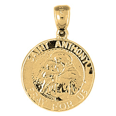 Yellow Gold-plated Silver St. Anthony Pendant