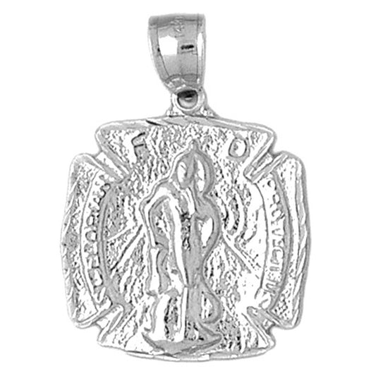 Sterling Silver St. Florian Pendant