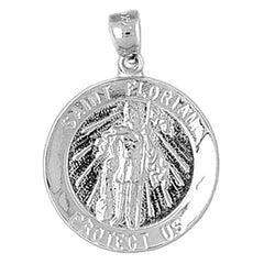Sterling Silver St. Florian Pendant