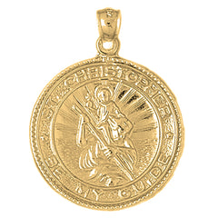 Yellow Gold-plated Silver St. Christopher Pendant