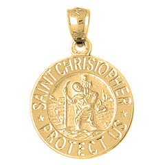Yellow Gold-plated Silver St. Christopher Pendant