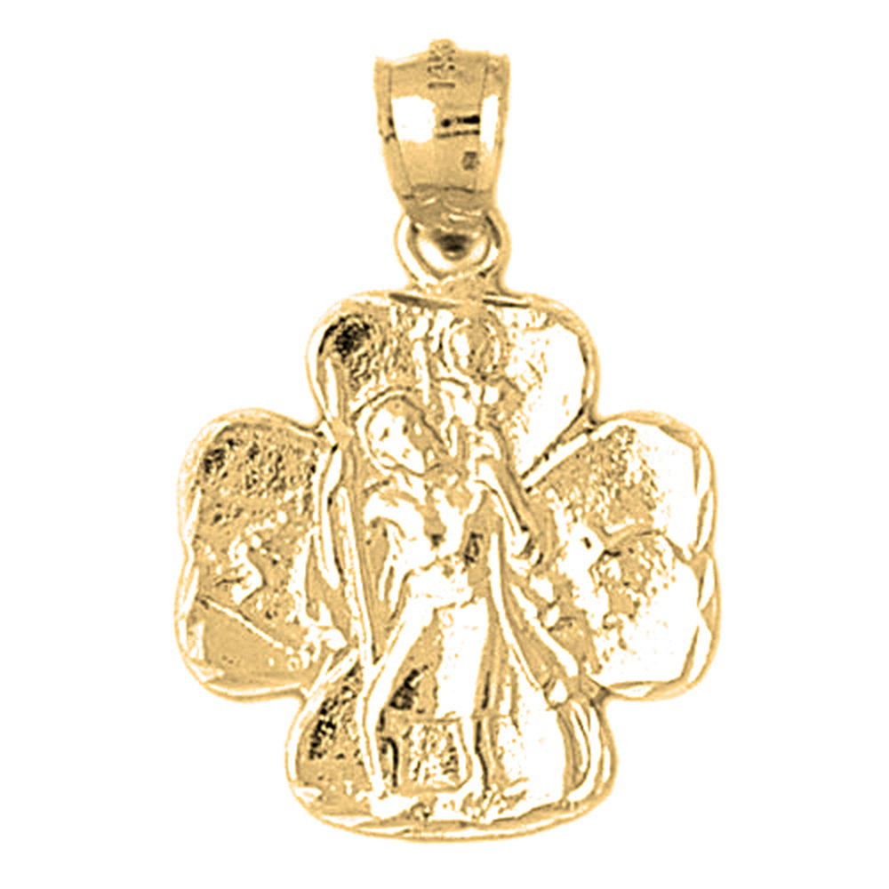 Yellow Gold-plated Silver St. Christopher Pendant