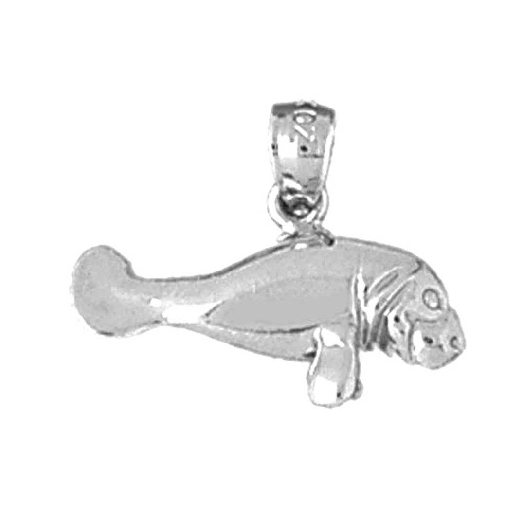 Sterling Silver Manatee Pendant