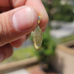 Sterling Silver St. Christopher Pendant (Rhodium or Yellow Gold-plated)