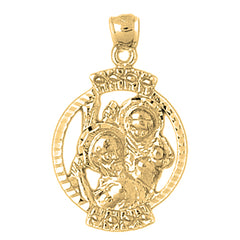 Yellow Gold-plated Silver St. Christopher Pendant