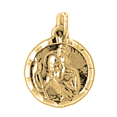 Yellow Gold-plated Silver St. Christopher Pendant