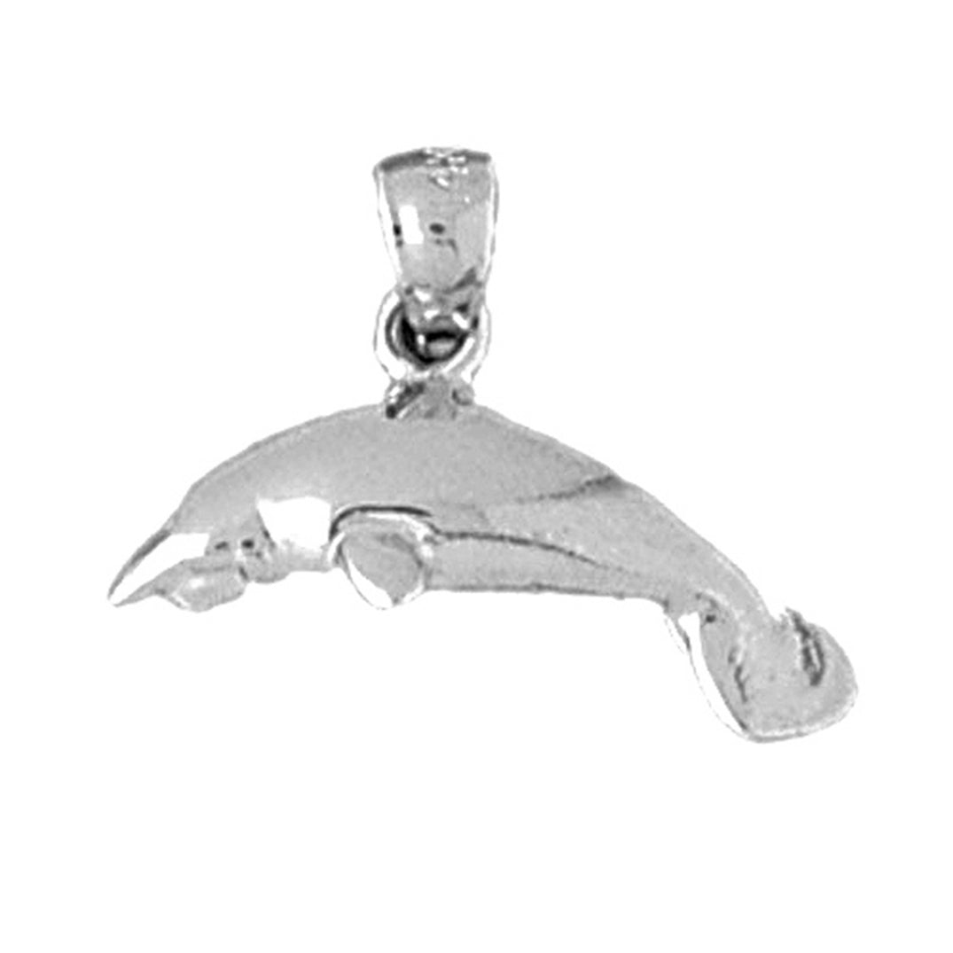 Sterling Silver Manatee Pendant