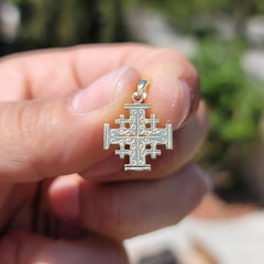 Sterling Silver Cross Pendant (Rhodium or Yellow Gold-plated)