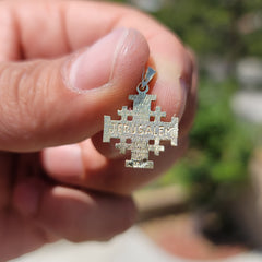 Sterling Silver Cross Pendant (Rhodium or Yellow Gold-plated)