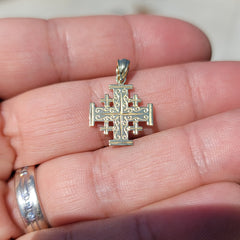 Sterling Silver Cross Pendant (Rhodium or Yellow Gold-plated)