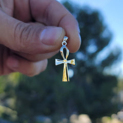 14K or 18K Gold Ankh Cross Pendant
