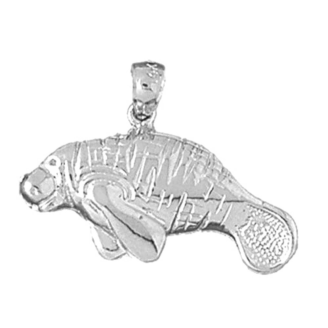 Sterling Silver Manatee Pendant