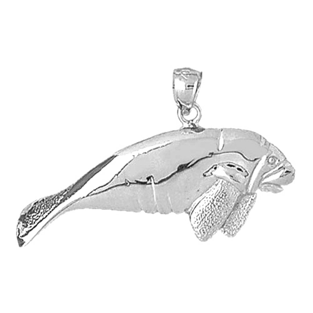 Sterling Silver Manatee Pendant