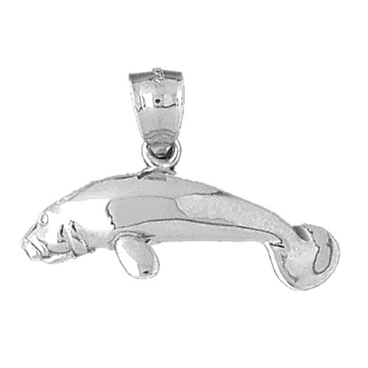 Sterling Silver Manatee Pendant