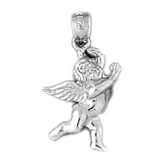 Sterling Silver Angel 3D Pendant