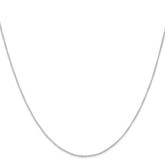 14K White Gold 0.5mm Curb Chain