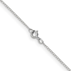 14K White Gold 0.5mm Curb Chain