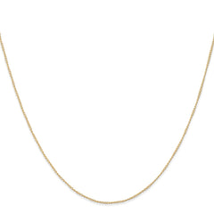 14K Yellow Gold 0.5mm Curb Chain