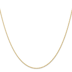 Cadena tipo cable de oro amarillo de 14 quilates de 0,95 mm