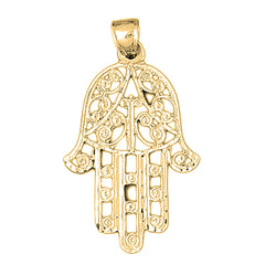 Yellow Gold-plated Silver Chamsah Pendant