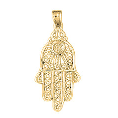 Yellow Gold-plated Silver Chamsah Pendant