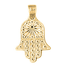 Yellow Gold-plated Silver Chamsah Pendant