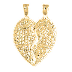 Yellow Gold-plated Silver Mizpah Pendant