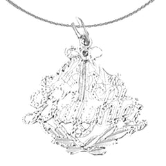 Sterling Silver Shark Pendant (Rhodium or Yellow Gold-plated)