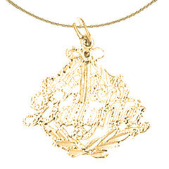 Sterling Silver Shark Pendant (Rhodium or Yellow Gold-plated)