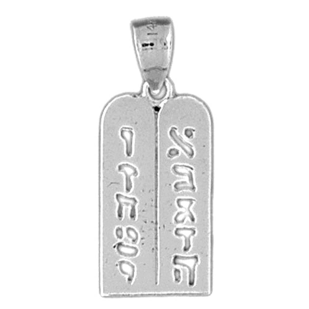 Sterling Silver Ten Commandments Pendant