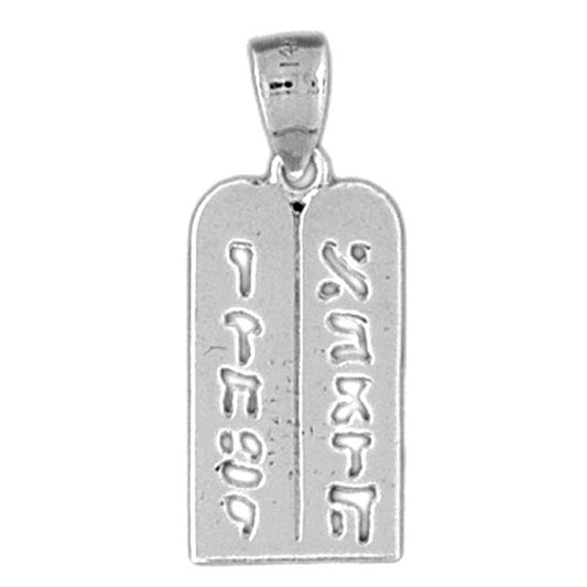 Sterling Silver Ten Commandments Pendant