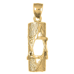 Yellow Gold-plated Silver Scroll Pendant