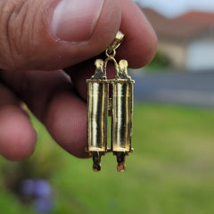 Sterling Silber Scroll Anhänger (Rhodium oder Gelbgold plattiert)