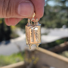 Sterling Silver Scroll Pendant (Rhodium or Yellow Gold-plated)