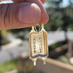 Sterling Silver Scroll Pendant (Rhodium or Yellow Gold-plated)