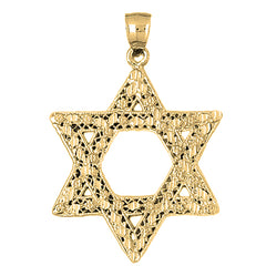 Yellow Gold-plated Silver Star Of David Pendant