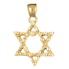 Yellow Gold-plated Silver Star Of David Pendant