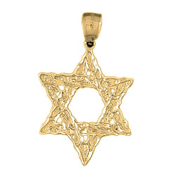 Yellow Gold-plated Silver Star Of David Pendant