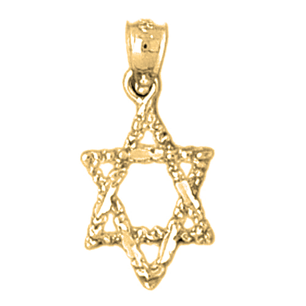 Yellow Gold-plated Silver Star Of David Pendant