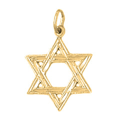 Yellow Gold-plated Silver Star Of David Pendant