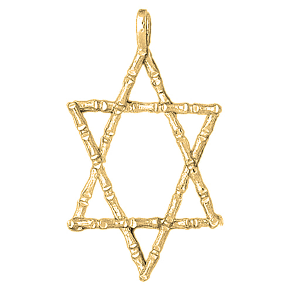 Yellow Gold-plated Silver Star Of David Pendant