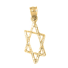 Yellow Gold-plated Silver Star Of David Pendant