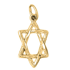 Yellow Gold-plated Silver Star Of David Pendant