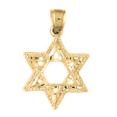 Yellow Gold-plated Silver Star Of David Pendant