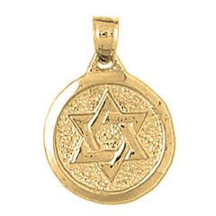 Yellow Gold-plated Silver Star Of David Pendant