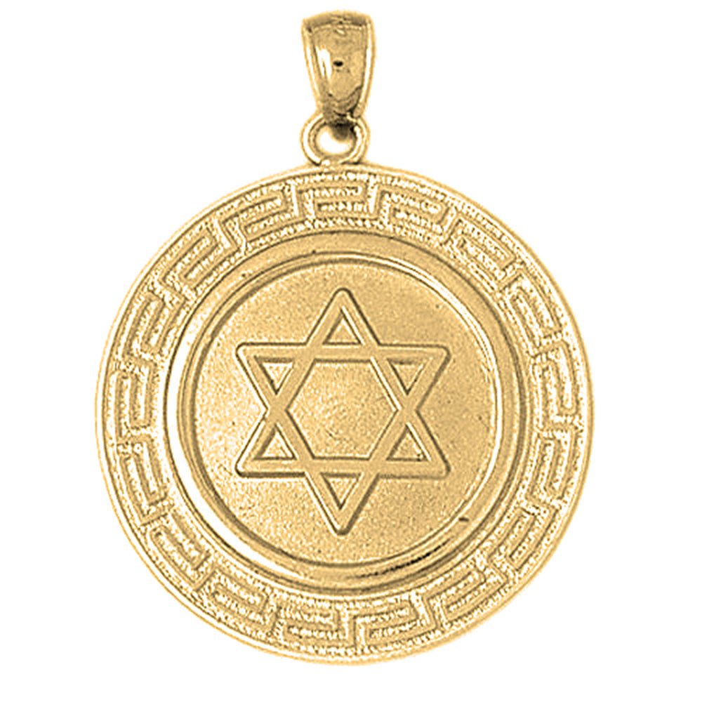 Yellow Gold-plated Silver Star Of David Pendant